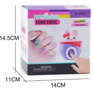 ست آرایشی و استمپر ناخن کودک طرح خرگوش آبی Fashion Manicure Machine_اسباب بازی